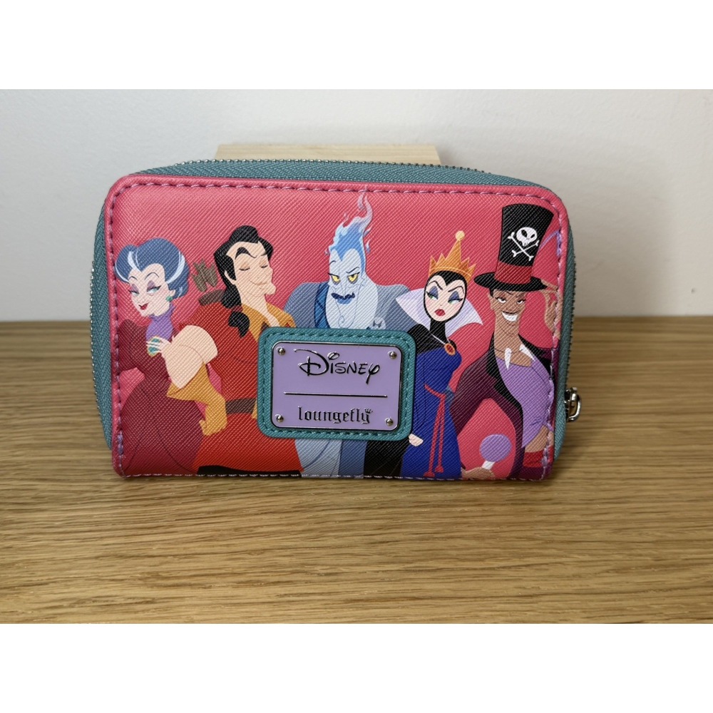 Loungefly DISNEY Villains Color Block Zip Around Wallet Maleficent Ursula Jafar